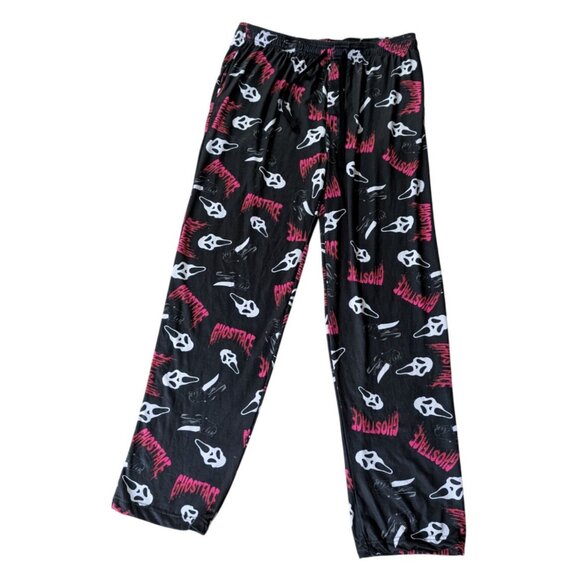 Bioworld Scream Ghostface Pajamas Sleep Pants Black Red Halloween Icon Mens XL - Picture 1 of 8